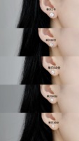 Boucles d'oreilles clous Lerca en or 18 carats avec diamants de laboratoire en forme de tête de taureau, vente en gros, plusieurs carats : 0,3 ct, 0,4 ct, 0,5 ct, 0,6 ct, 1 ct