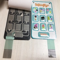 Clavier à membrane tactile en métal avec revêtement graphique en PC/PET pour appareils électroménagers, notamment les machines à crème glacée