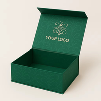 Nouvelle boîte pliante magnétique en papier avec grand logo personnalisé, design haut de gamme, recyclable, laminage mat, gaufrage, carton rigide, éponge