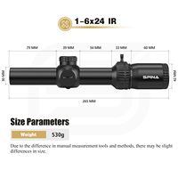 SPINA OPTICS 1-6x24 SFP IR Télescope à visée optique tactique Un tube Conception OEM pour la chasse en plein air