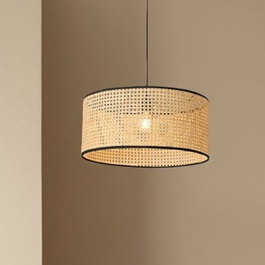Lustre en fer forgé pour chambre, salle à manger, restaurant, maison d'hôtes, avec abat-jour en rotin tressé à la main, <span class=keywords><strong>suspension</strong></span> LED 220V, plusieurs tailles - Product Image 2