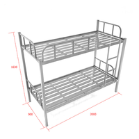 Mobilier scolaire dortoir double lit superposé pliant en métal pour étudiant