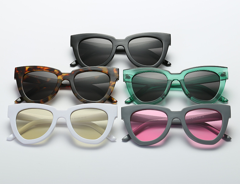 Fashion Large Cat Eye Frame Sunglasses Women Men Vintage 90s