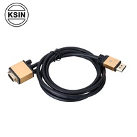 Câble coaxial DP vers VGA avec gaine en PVC, résolution 1080p pour moniteur et lecteur DVD