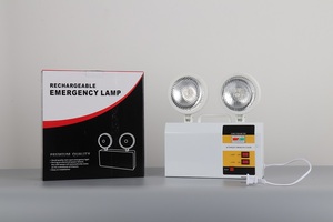 Luz <span class=keywords><strong>DE</strong></span> <span class=keywords><strong>EMERGENCIA</strong></span> LED <span class=keywords><strong>de</strong></span> doble cabezal 2x3W | Iluminación <span class=keywords><strong>de</strong></span> respaldo recargable con 3 horas <span class=keywords><strong>de</strong></span> funcionamiento | Lámpara montada en la pared <span class=keywords><strong>de</strong></span> 85-265V - Product Image 6