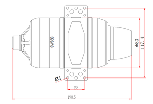 Haute qualité 8kg poussée turboréacteur moteur avion moteur RC modèle moteur SW80 B - Product Image 6