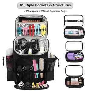 Large Capacity Hairstylist Travel <b>Backpack</b> with Heat-Resistant Lining Adjustable Dividers Multiple Pockets Cosmetology <b>Bag</b> - Product Image 3