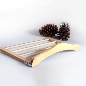 Space-Saving <strong>Folding</strong> Wood Pant <strong>Hangers</strong> for Pants Jeans Scarf Trousers Tie Towel-<strong>Multi</strong>-Use Clothing Rack - Product Image 5