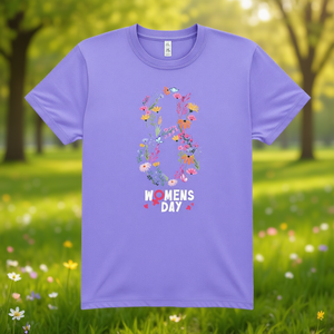 T-Shirt da Donna Comfort Colors, Manica Corta, Stampa Floreale, Girocollo, Vestibilità Regolare, 100% Cotone, Maglietta per la Giornata Internazionale della Donna - Product Image 2