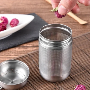 Wholesale Tea Strainer <b>with</b> Chain Stainless Steel Leaves <b>Infuser</b> Spice Seasoning Ball <b>Teapot</b> Fine Mesh Coffee Filter Teaware - Product Image 6