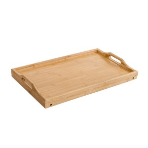 Plateau en bambou multifonctionnel rectangulaire pour servir du café, du thé, usage hôtelier - Product Image 1
