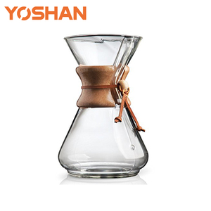 Bellamente diseñado Glass Drip Coffee Coador Maker 10 Cup De Vidrio Coador <span class=keywords><strong>Cafe</strong></span> Pour Over <span class=keywords><strong>Chemex</strong></span> con cuello de madera Collar Wrap - Product Image 6