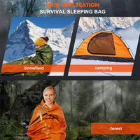Sac de couchage d'urgence portable et imperméable de style enveloppe, équipement de camping en plein air, couverture en Mylar pour l'hiver