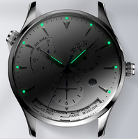 Montres automatiques mécaniques GMT étanches en acier, personnalisées et de conception similaire, pour les marques de clients