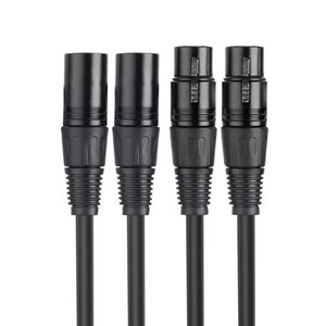 Câble plaqué argent monocristallin <span class=keywords><strong>5N</strong></span> OCC haut de gamme avec prise XLR plaquée rhodium, câble audio Hifi 2XLR à 2XLR pour audiophiles - Product Image 3