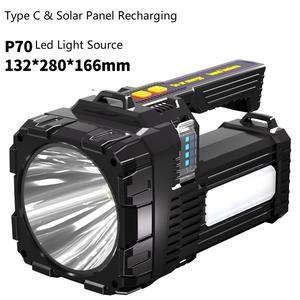 Linterna de Búsqueda LED Solar 3 en 1 con Recarga Tipo C, Resistente al Agua, con Trípode/Regulador de Intensidad para Emergencias, Senderismo, Camping y Pesca - Product Image 5