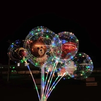 Ballons de fête gonflables en feuille d'aluminium Bobo de 20 pouces avec lumière LED clignotante en gros