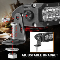 Barre lumineuse LED tout-terrain 48W, 6 rangées de LED, faisceau combiné, barre lumineuse LED simple rangée, accessoires d'éclairage pour voitures au Canada