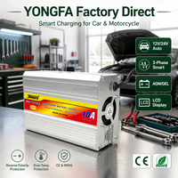 Chargeur de batterie intelligent triphasé AC/DC Yong Fa MA-1210AS 12V 24V AGM GEL 90W pour voiture et moto