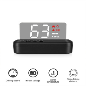 New Arrival 3 Inch C100 Đồng Hồ Tốc Độ Báo Động Ô Tô Xe HUD Không Dây Head Up <span class=keywords><strong>Display</strong></span> OBD2 - Product Image 6