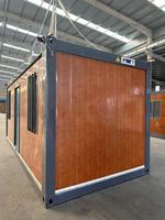 Maison de bureau conteneurisée de luxe de 20 pieds, pliable en Z, préfabriquée, en bois, de couleur, modulaire