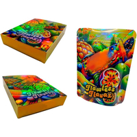 Emballage en plastique refermable résistant aux enfants pour bonbons exotiques et biscuits imprimés sur mesure 3,5 g Étanche aux odeurs Sacs et boîte en Mylar 3,5