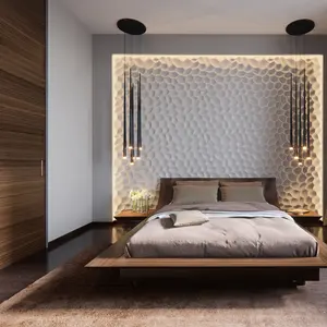 3d texture wall panel for hotel bedroom decoration