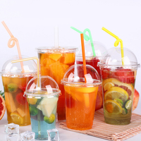 Couvercles ronds transparents en PET/PP pour gobelets en papier et bols à salade, gamme 4 oz à 32 oz