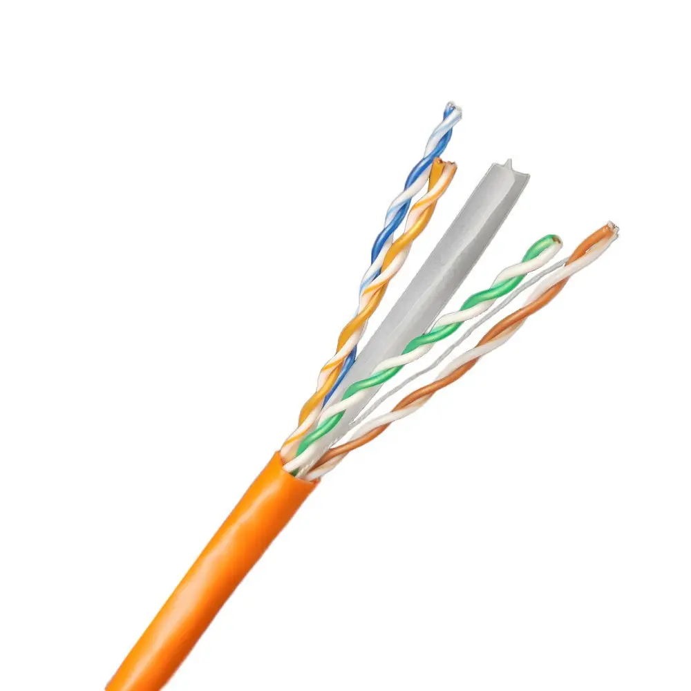 High Speed Cat 6 Ethernet Cable UTP Solid Pure Copper 23AWG RoHS PVC 305M/Roll 350MHZ