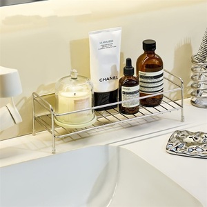 Estante de drenaje esquinero moderno y sencillo de estilo explosivo transfronterizo para baño, soporte para cepillos de dientes de aleación de zinc - Product Image 1