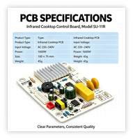 Carte mère PCB principale SUCAN SU 11R pour cuisinière infrarouge, avec contrôle intelligent du ventilateur, circuit imprimé durable pour l'assemblage de la cuisinière