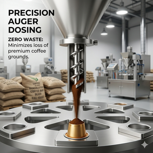 Remplisseur et scelleur rotatif de capsules de café avec purge d'azote pour des dosettes de café fraîches - Product Image 3
