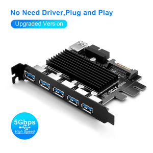 <span class=keywords><strong>PCI</strong></span>-E <span class=keywords><strong>PCI</strong></span> express x1 à 5 ports USB3.0 d'alimentation 4 broches carte d'extension AJOUTER SUR CARTE - Product Image 4