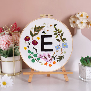 DIY Brodé Artisanat <span class=keywords><strong>Point</strong></span> <span class=keywords><strong>de</strong></span> <span class=keywords><strong>Croix</strong></span> <span class=keywords><strong>Broderie</strong></span> Art Kits Personnalisé Fleur Lettres <span class=keywords><strong>Broderie</strong></span> Kit - Product Image 5