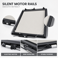 Pare-soleil électrique Lintech pour Tesla Model Y, commande par bouton, anti-éblouissement, protection UV, éclairage d'ambiance