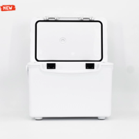 Boîte à pêche isotherme Evercredit de haute qualité, personnalisée, inférieure à 10 l, en PP blanc à trois couches, avec isolation en PU
