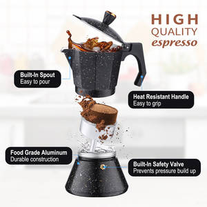 Cafetière à expresso en aluminium personnalisée pour cuisinière, Moka Pot 316, cafetière à expresso <span class=keywords><strong>italienne</strong></span> Colbro avec base pour cuisinière à induction - Product Image 3