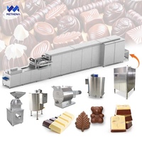 Ligne de production de chocolat haut de gamme avec machine de moulage automatique pour petites productions de chocolat et de barres chocolatées