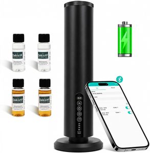 For Custom Professional Tower Waterless Essential <b>Oil</b> Scent <b>Diffuser</b> Wireless Metal LED Light Home Decor Scent <b>Diffuser</b> - Product Image 1