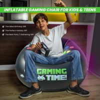 Fauteuil gonflable de jeu pour enfants et adolescents avec porte-gobelets, canapé gonflable confortable et portable
