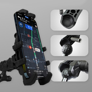 Universal Motorcycle Phone Mount with Sunshade, Anti-Theft Shockproof Phone Holder for Scooter - Product Image 3