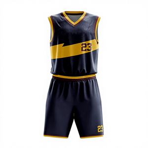 Uniforme de Baloncesto Personalizado al por Mayor para Hombre, Conjunto de Alta Calidad con Impresión por Transferencia de Calor, Transpirable, Tallas Grandes, Poliéster, para Equipo - Product Image 1