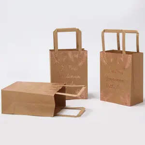 Hot Sales Kraft Paper Bags With Handles Bulk Brown Paper Gift Bulk Medium Size Kraft Brown Retail Bags Craft Shopping Paper Bags
