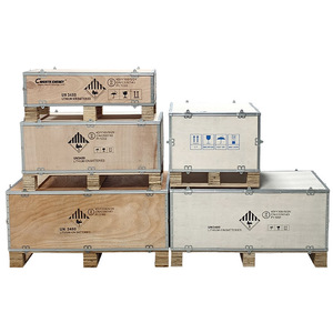 ลังไม้ซินฟู่ 500x500x500 มม. แบบหนาพิเศษเสริมเหล็กพร้อมสายรัดเหล็กสำหรับบรรจุภัณฑ์ส่งออก - Product Image 3