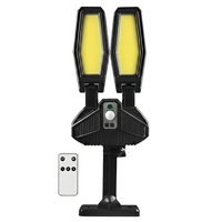 Lampe solaire LED à double tête réglable, étanche IP44, télécommande, lampe d'extérieur pour jardin