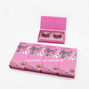 Mean Girls Burn Book Thick Eyelash Packaging Gift Pink 5 Pairs Lashes Tray Empty Lashbox