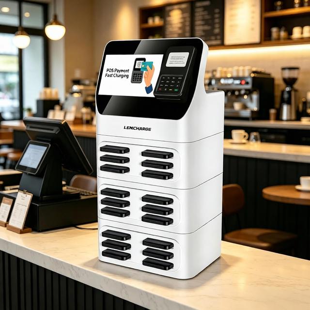 Smart 18-Slot Stackable Phone Charging Station Vending Machine Advertising Share Power Bank Rental-power-bank-kiosk