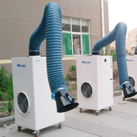Nouveau collecteur de poussière mobile industriel vertical Moland avec bras d'extraction, haute efficacité 99,9%