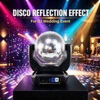 Projecteur LED mobile 120W avec boule miroir DMX512, rotateur en verre M25 pour DJ, soirées, bars, clubs, mariages