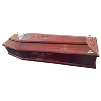 Ataúd Funerario de Madera Biodegradable Ecológico de Alta Calidad, Estilo Tradicional Europeo para Adultos, Capacidad de 200/220 Pulgadas Cúbicas